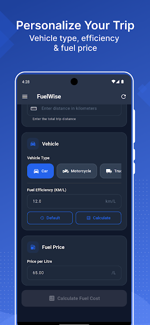 FuelWise: Fuel Cost Analyzer Screenshot 1