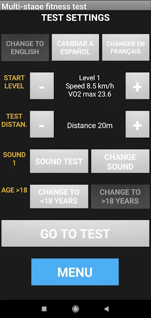 Beep Test Leger Running FREE Screenshot 1