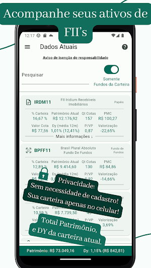 Controle de FII Screenshot 0