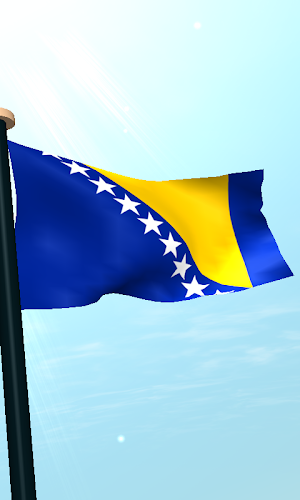 Bosnia and Herzegovina Flag 3D Screenshot 3