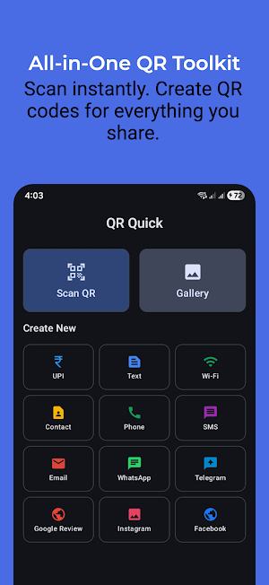 QR Quick: scan and generate QR Screenshot 0