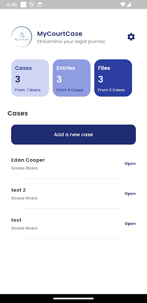 MyCourtCase Screenshot 0