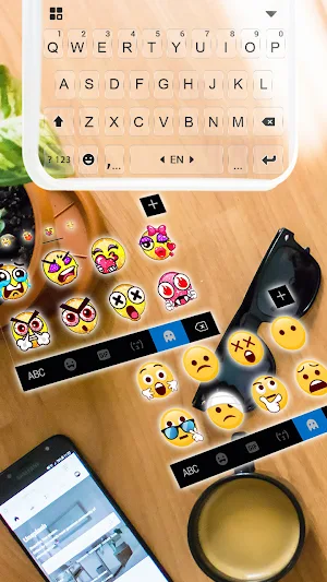 Transparent Business Keyboard Background Screenshot 3