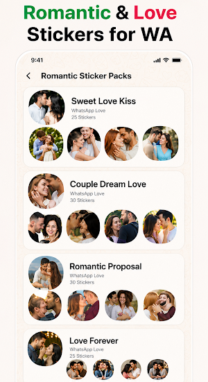 Romantic Stickers: WASticker Screenshot 3
