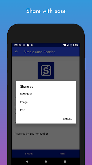 Simple Cash Receipt Screenshot 3