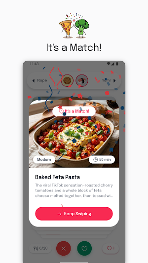 MatchMeal: Swipe Recipes Screenshot 2