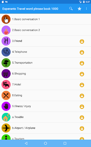 Esperanto Travel word phrase book 1000 Screenshot 1