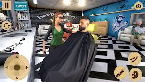 Barber Shop 3d Hair Cut Games Screenshot 0