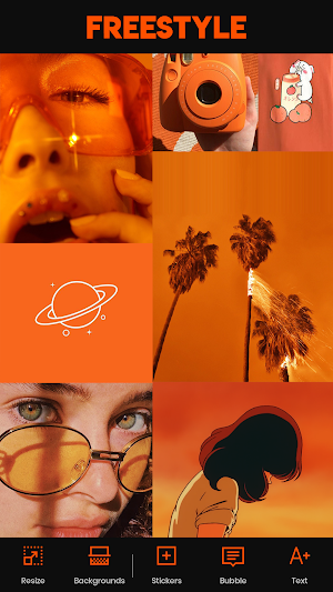 Orenji 🍊 : Free Photo Collage & Backgrounds maker Screenshot 0