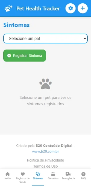 Rastreador de Saúde do Pet Screenshot 2