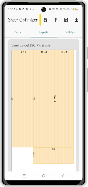 Sheet Cutting Edging Optimizer Screenshot 3
