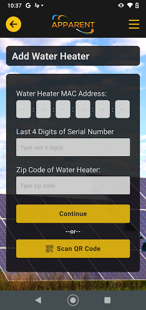 Apparent Water Heater Screenshot 2