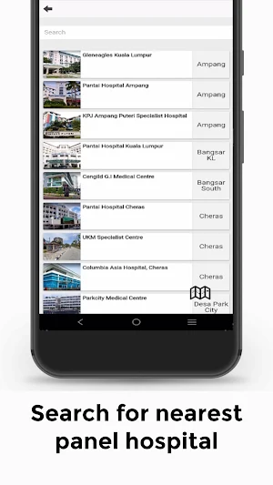 Insurance Panel Hospital Malay Screenshot 2