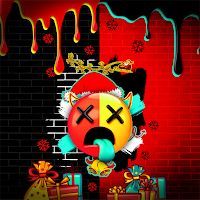Christmas Half Emoji-Wallpaper