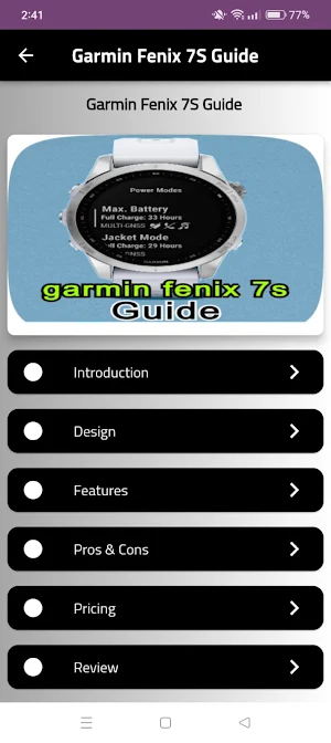 garmin fenix 7s guide Screenshot 0