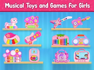 Pink Princess Musical Band - Music Games for Girls Screenshot 1