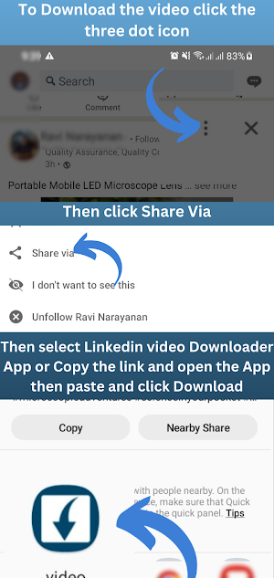 Video downloader for linkedin Screenshot 3