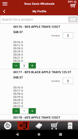Russ Davis Checkout Screenshot 1