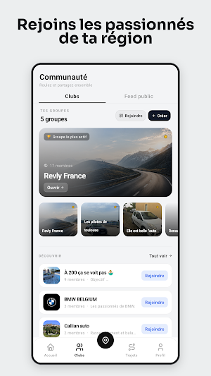 Revly : communauté, auto, moto Screenshot 1