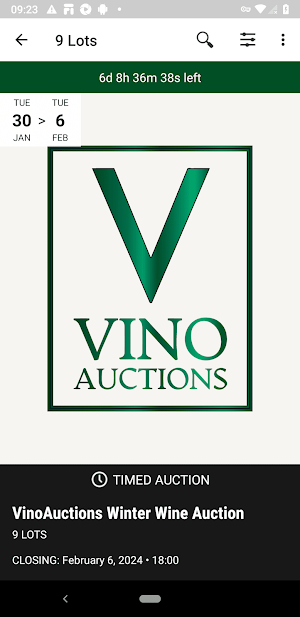 VinoAuctions Screenshot 1