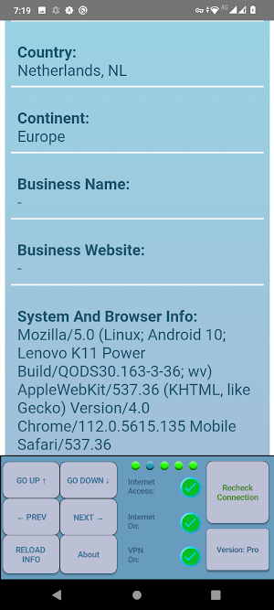 M.U. IP Info Search Screenshot 2