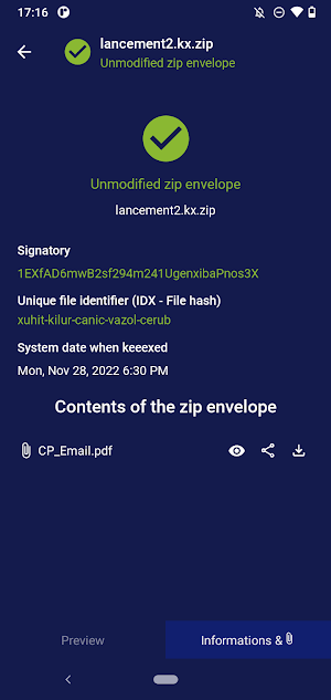 BlueCrest Verifier Screenshot 1