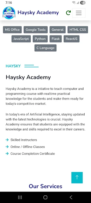 Haysky Academy Study Materials Screenshot 0