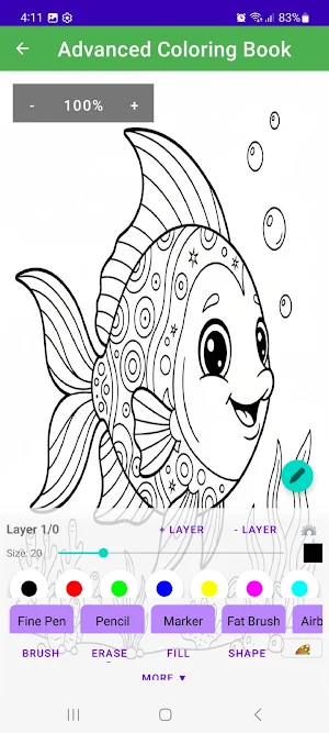 Advanced Coloring Book Screenshot 2