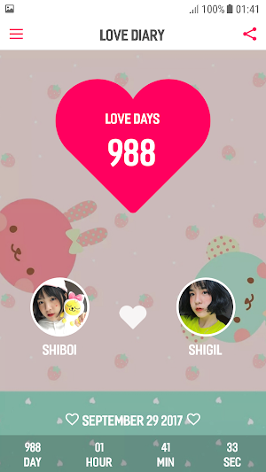 Love Diary (Love Memory, Love Days Counter) Screenshot 1