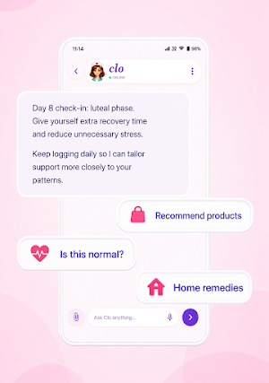 Clora- Period  & Cycle Tracker Screenshot 2