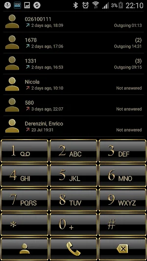 Theme for ExDialer Frame Gold Screenshot 1