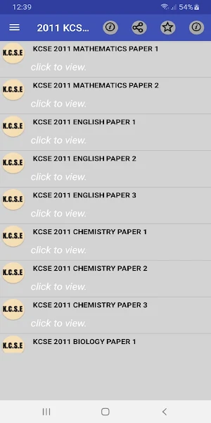 Kcse 2011: past papers. Screenshot 0
