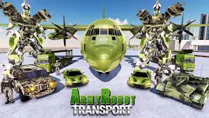 US Army Tank Robot Transform Cargo Plane Transport Screenshot 2