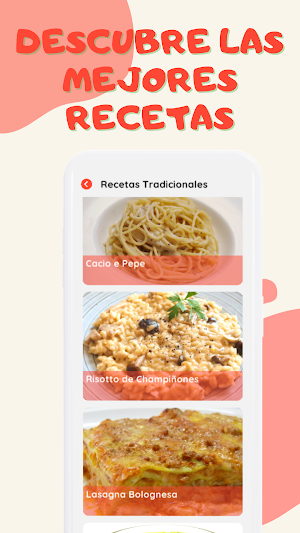 Comida Italiana - Recetas Screenshot 1