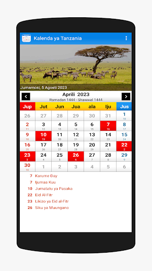 Kalenda ya Tanzania 2023 Screenshot 2