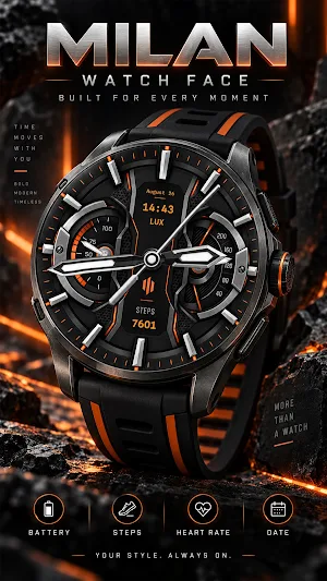 LX004 Milan Luxury Watch Face Screenshot 0