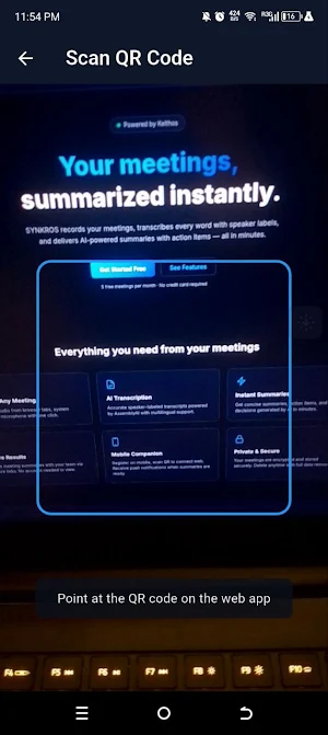 SYNKROS — AI Meeting Summarize Screenshot 2
