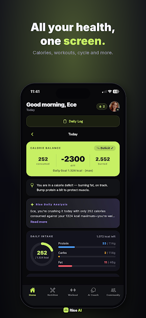 Rise AI: Calorie & Workout Screenshot 0
