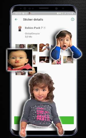 Animated baby wasticker Screenshot 3