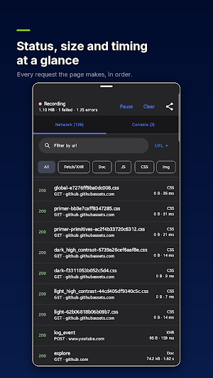 Network Calls Viewer - Web Screenshot 1
