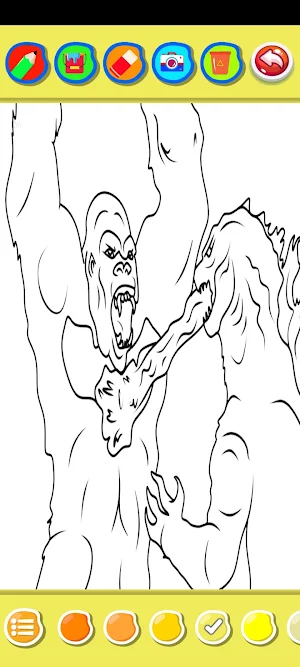 Godzilla Vs kong Coloring Screenshot 0