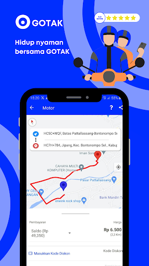 GoTak - Transportasi & Makanan Screenshot 1