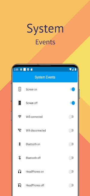 System events Screenshot 0