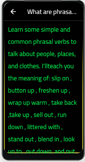 phrasal verbs Screenshot 0