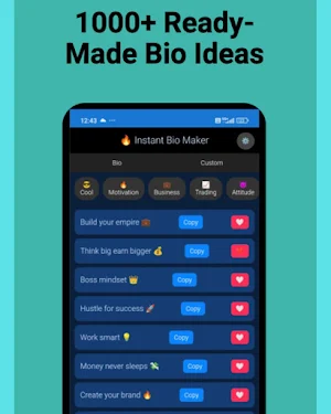Instant Bio Maker Screenshot 0