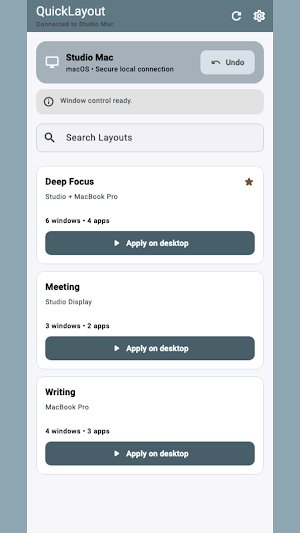QuickLayout - Window Manager Screenshot 0