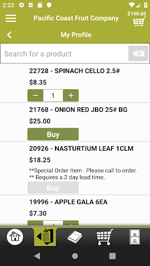 PCFCo. Checkout Screenshot 1