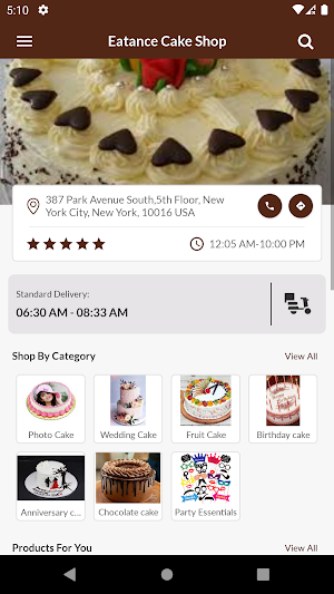 Eatance Cakeshop Screenshot 2