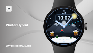 Winter Hybrid Watch Face Screenshot 0