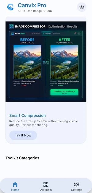 Canvix Pro - AI Image Editor Screenshot 1
